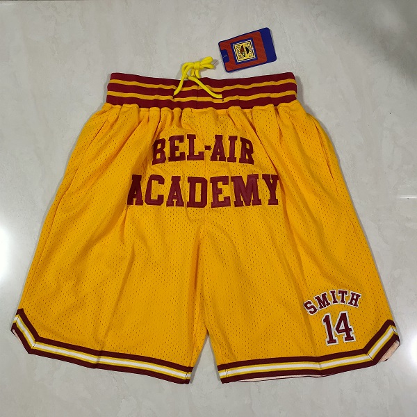 Men NBA 2021 Kobe high school Yellow Shorts->customized nba jersey->Custom Jersey
